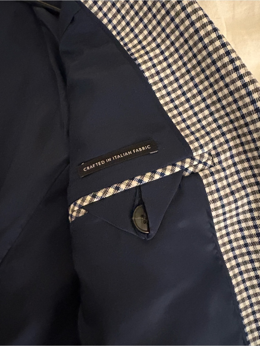 Madewell Navy & White Gingham Blazer - Picture 3 of 5